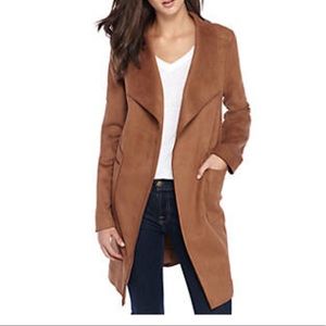 HYFVE HYFVE Faux Suede Open Front Coat